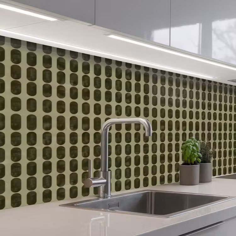 Keuken achterwand - Ritmisch - Effect - Groen — 2