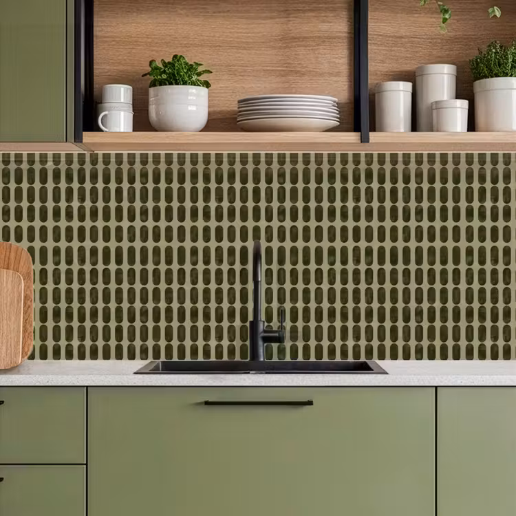 Keuken achterwand - Ritmisch - Effect - Groen — 8