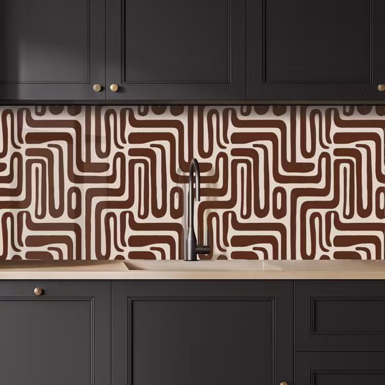 Keuken achterwand - Abstract - Patroon - Bruin — 6