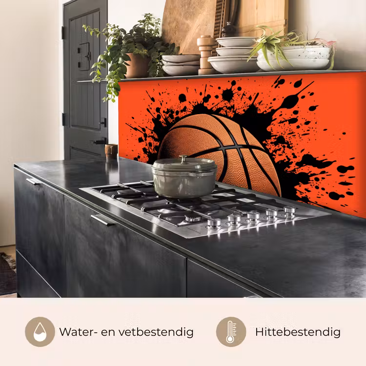 Keuken achterwand - Basketbal - Verf - Sport - Oranje — 5