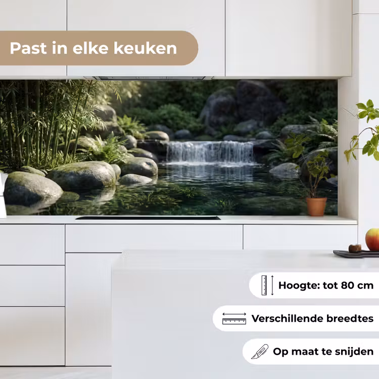 Keuken achterwand - Beek - Waterval - Natuur - Groen — 7