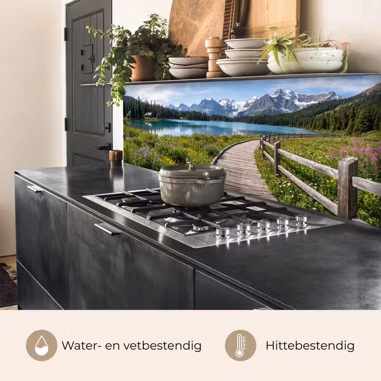 Keuken achterwand - Bergen - Meer - Landschap - Blauw — 5