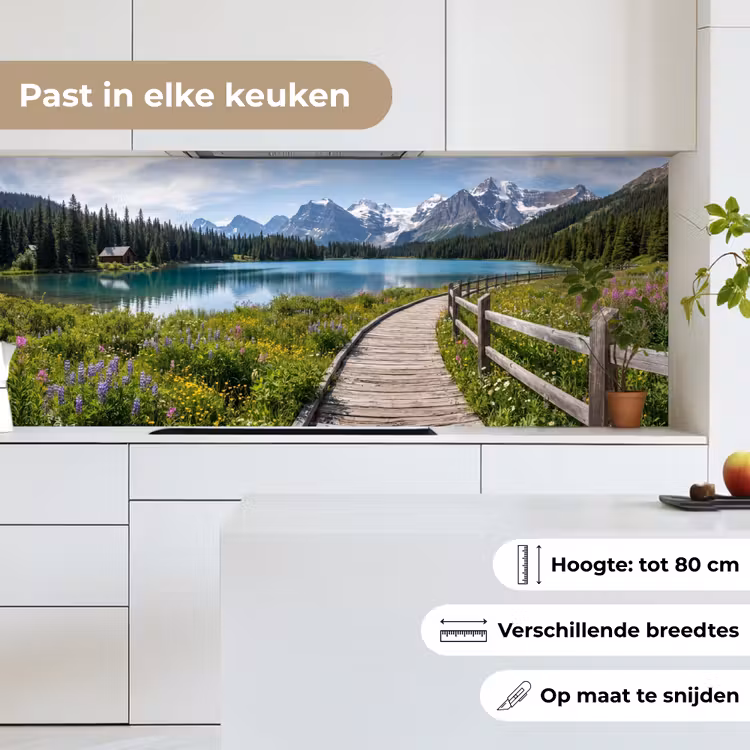 Keuken achterwand - Bergen - Meer - Landschap - Blauw — 7
