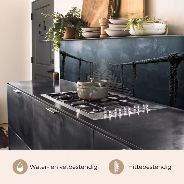 Keuken achterwand - Brug - Jungle - Mist - Natuur — 5