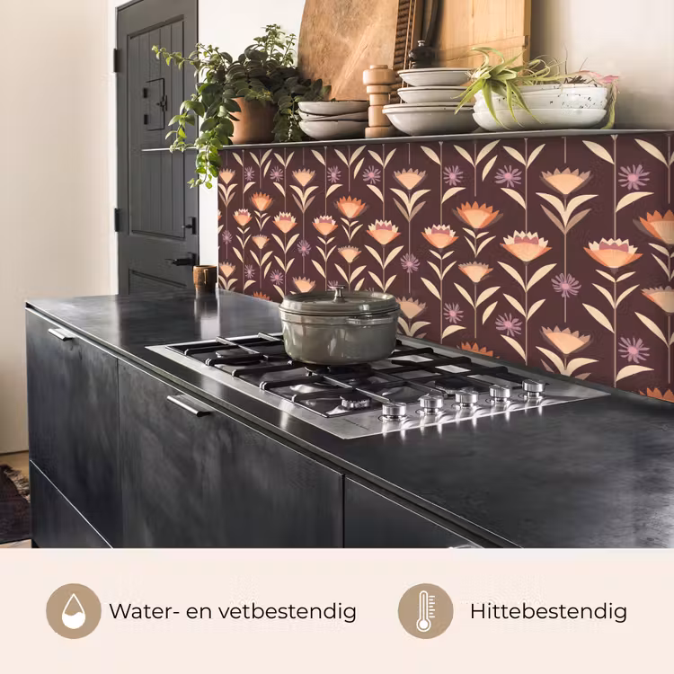 Keuken achterwand - Elegant - Retro - Bruin — 5
