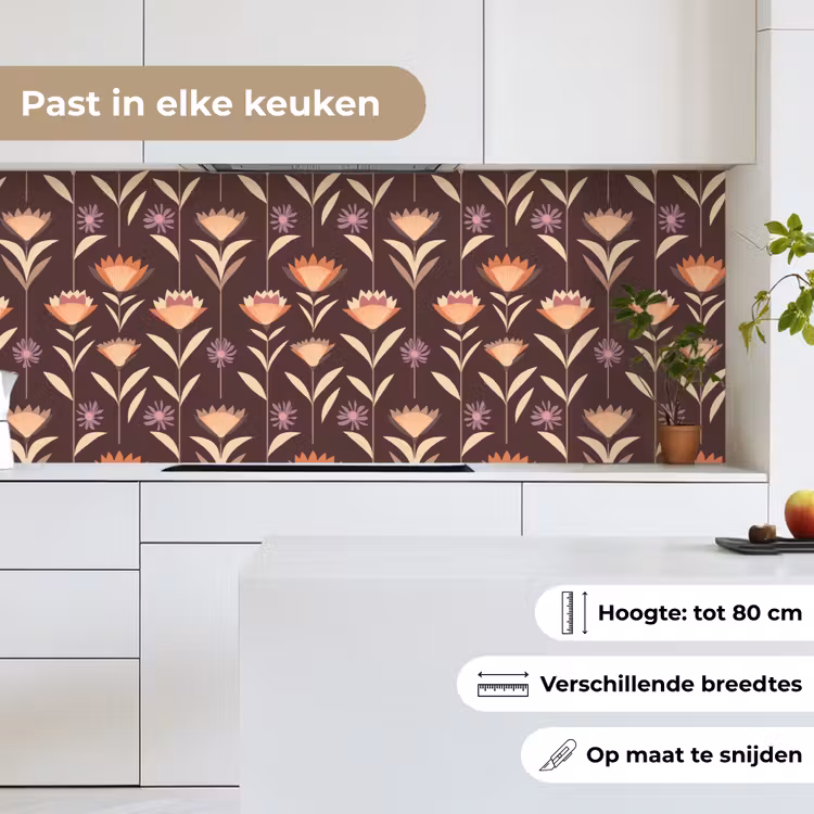 Keuken achterwand - Elegant - Retro - Bruin — 7