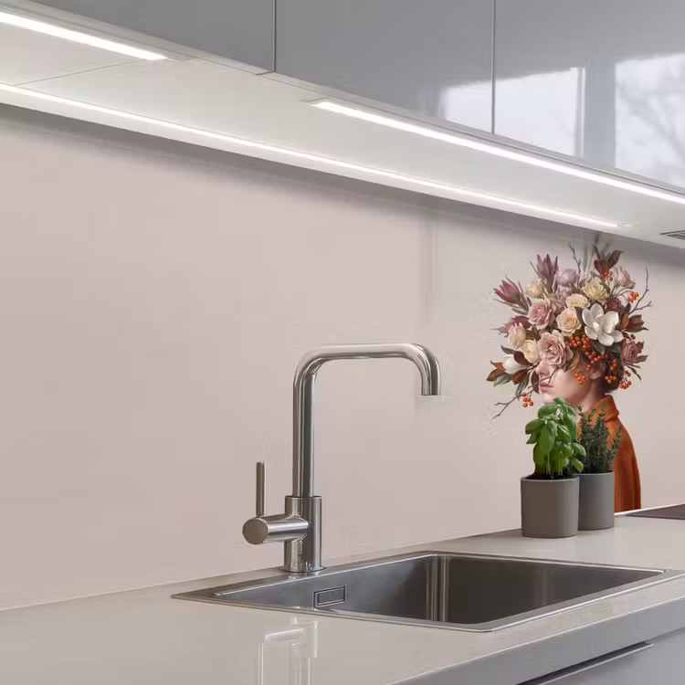 Keuken achterwand - Gezicht - Boeket - Kleurrijk — 2