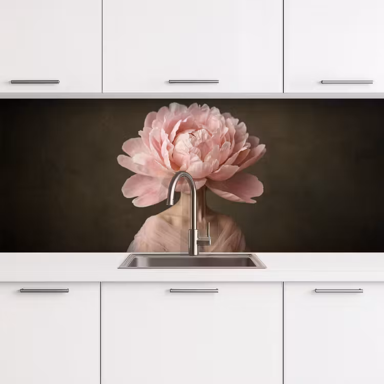 Keuken achterwand - Gezicht - Roos - Roze — 4