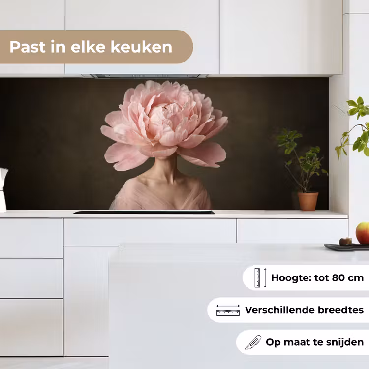 Keuken achterwand - Gezicht - Roos - Roze — 7