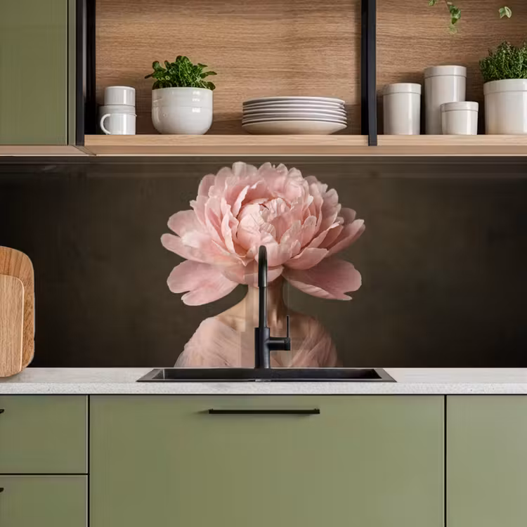 Keuken achterwand - Gezicht - Roos - Roze — 8
