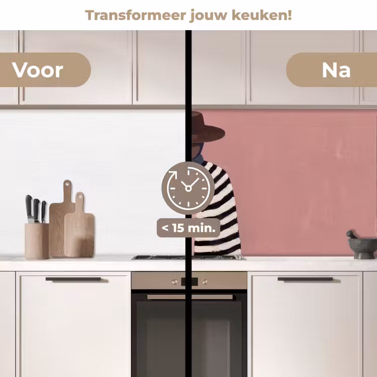 Keuken achterwand - Grafisch - Vrouw - Roze — 3