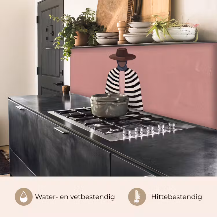 Keuken achterwand - Grafisch - Vrouw - Roze — 5