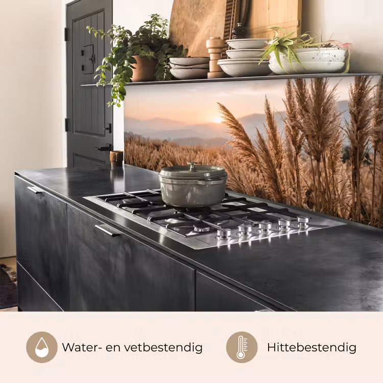 Keuken achterwand - Gras - Veld - Zon - Natuur — 5
