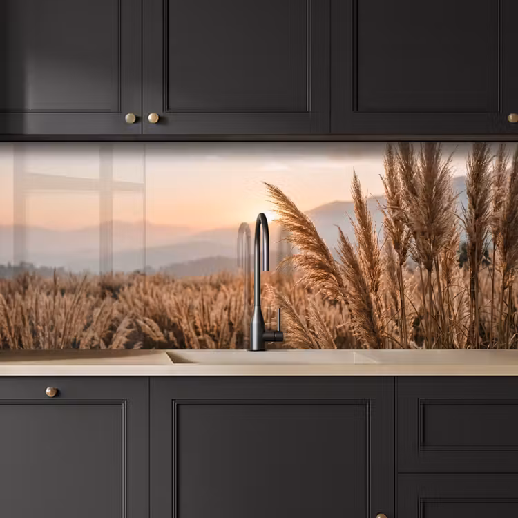 Keuken achterwand - Gras - Veld - Zon - Natuur — 6