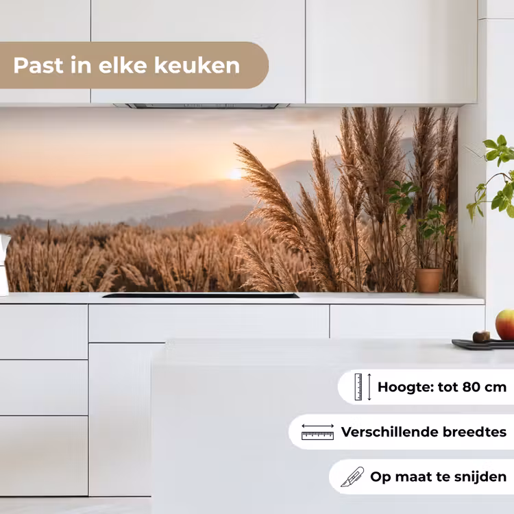 Keuken achterwand - Gras - Veld - Zon - Natuur — 7