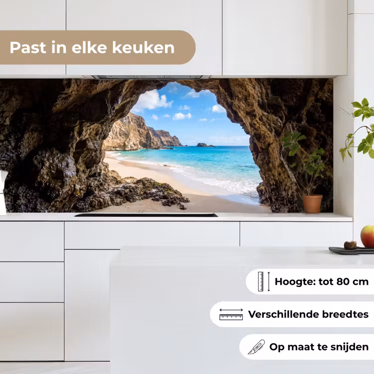 Keuken achterwand - Grot - Strand - Zee - Blauw — 7