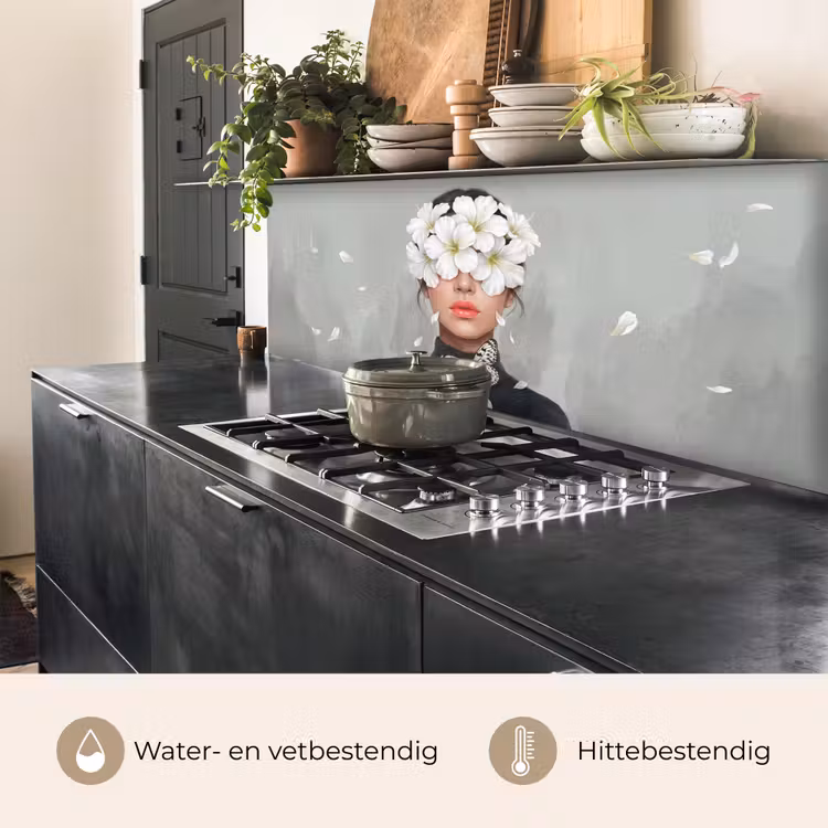 Keuken achterwand - Lelies - Portret - Wit — 5