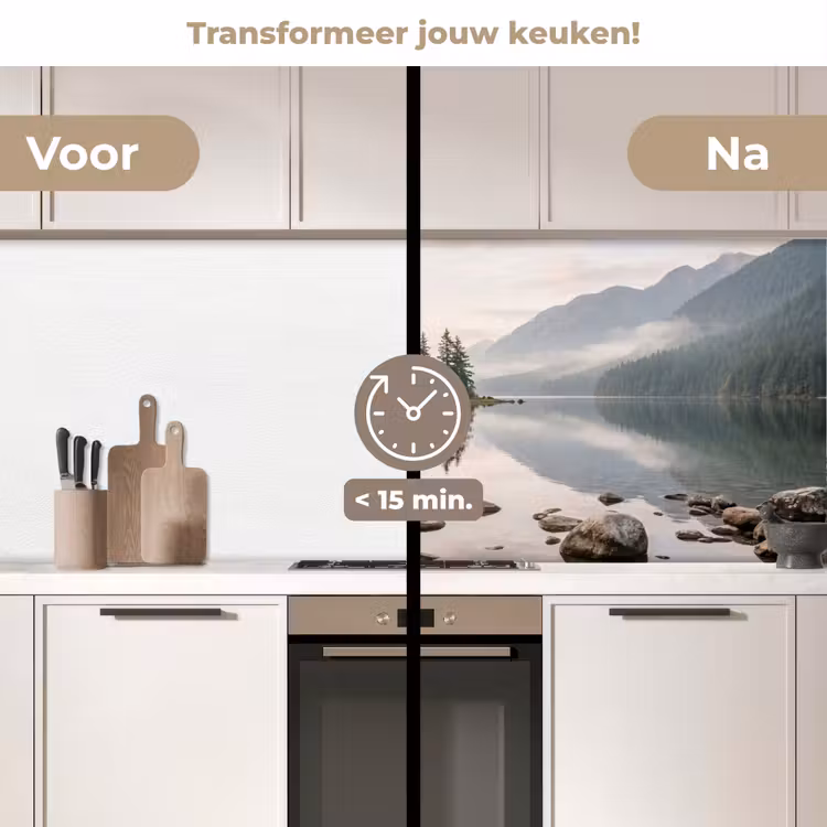 Keuken achterwand - Meer - Bergen - Landschap - Groen — 3