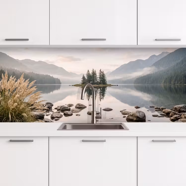 Keuken achterwand - Meer - Bergen - Landschap - Groen — 4