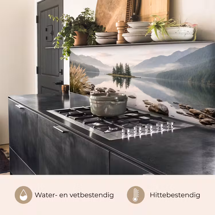 Keuken achterwand - Meer - Bergen - Landschap - Groen — 5