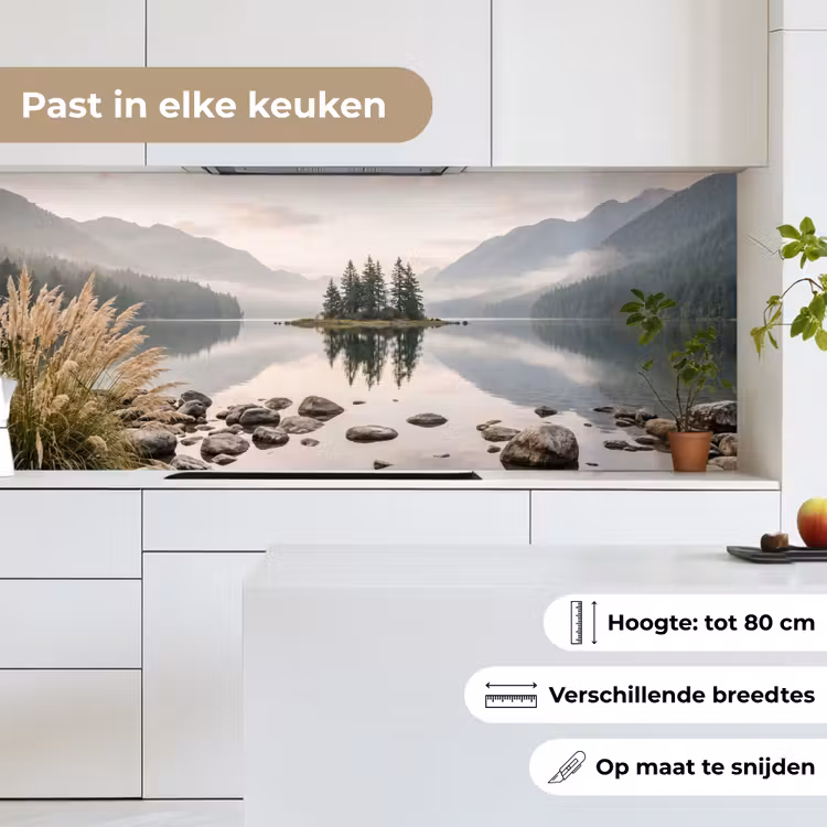 Keuken achterwand - Meer - Bergen - Landschap - Groen — 7