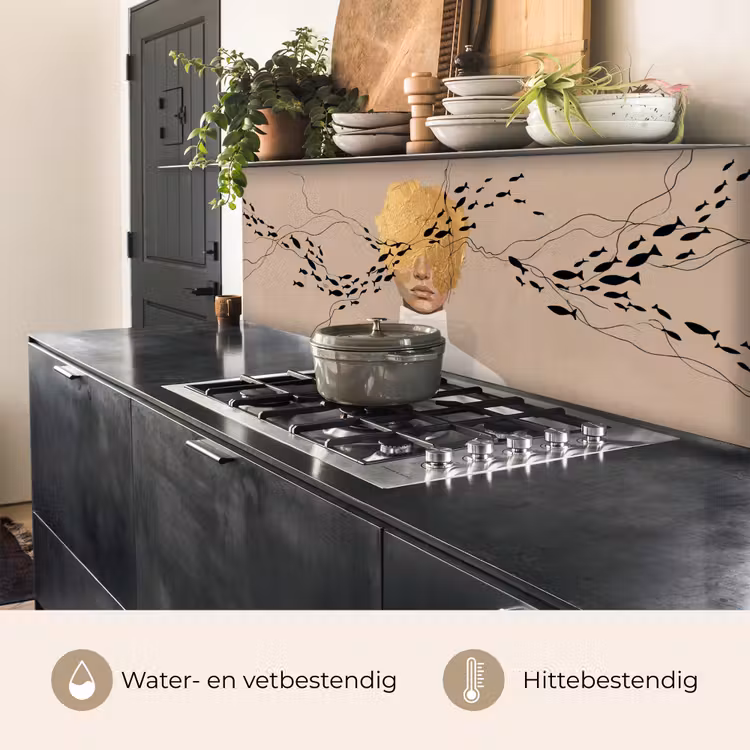 Keuken achterwand - Modern - Vrouw - Goud — 5