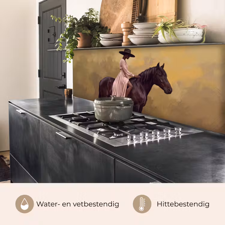 Keuken achterwand - Paard - Klassiek - Oker — 5