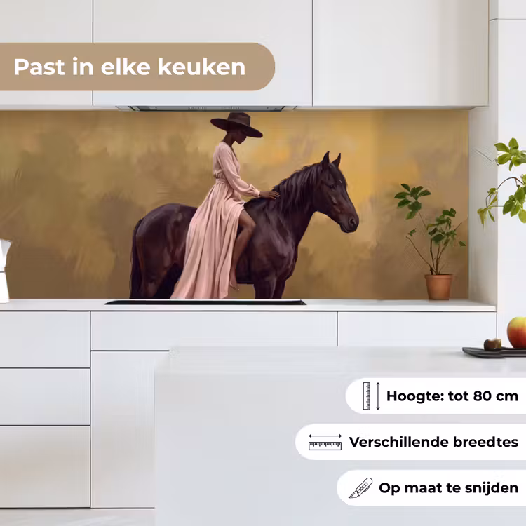 Keuken achterwand - Paard - Klassiek - Oker — 7