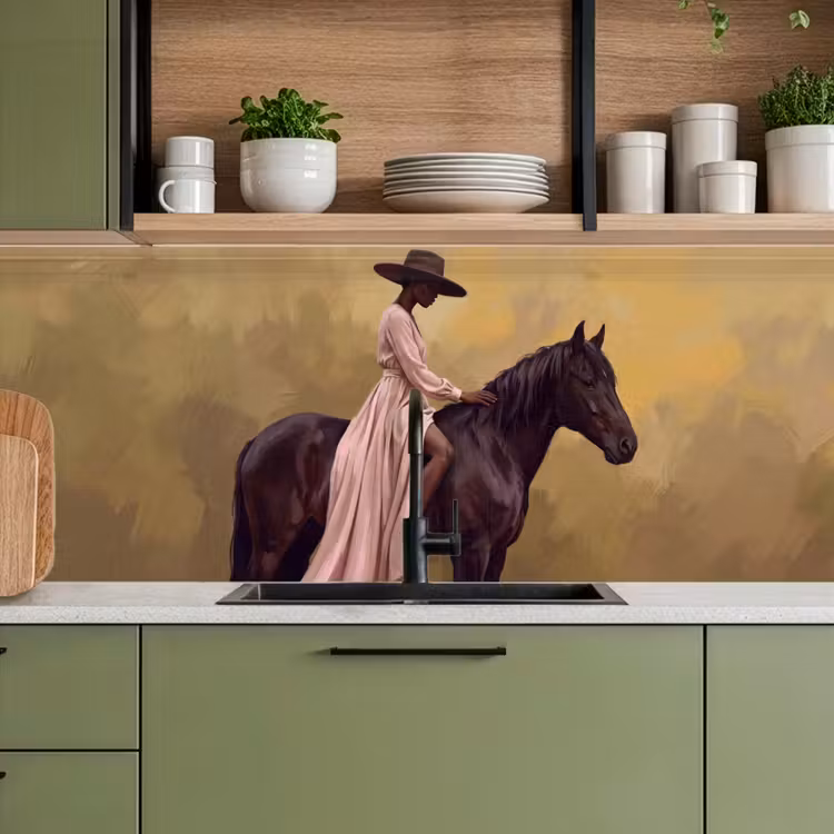 Keuken achterwand - Paard - Klassiek - Oker — 8