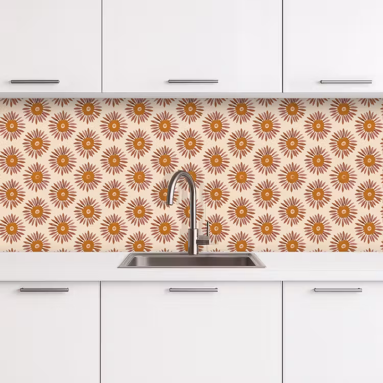 Keuken achterwand - Patroon - Retro - Bruin — 4