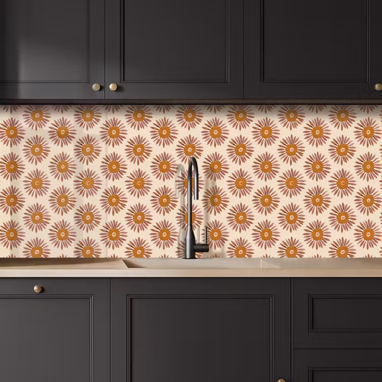 Keuken achterwand - Patroon - Retro - Bruin — 6