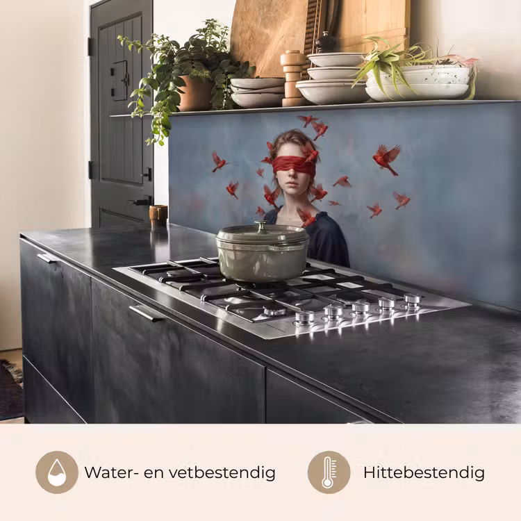 Keuken achterwand - Portret - Krachtig - Rood — 5