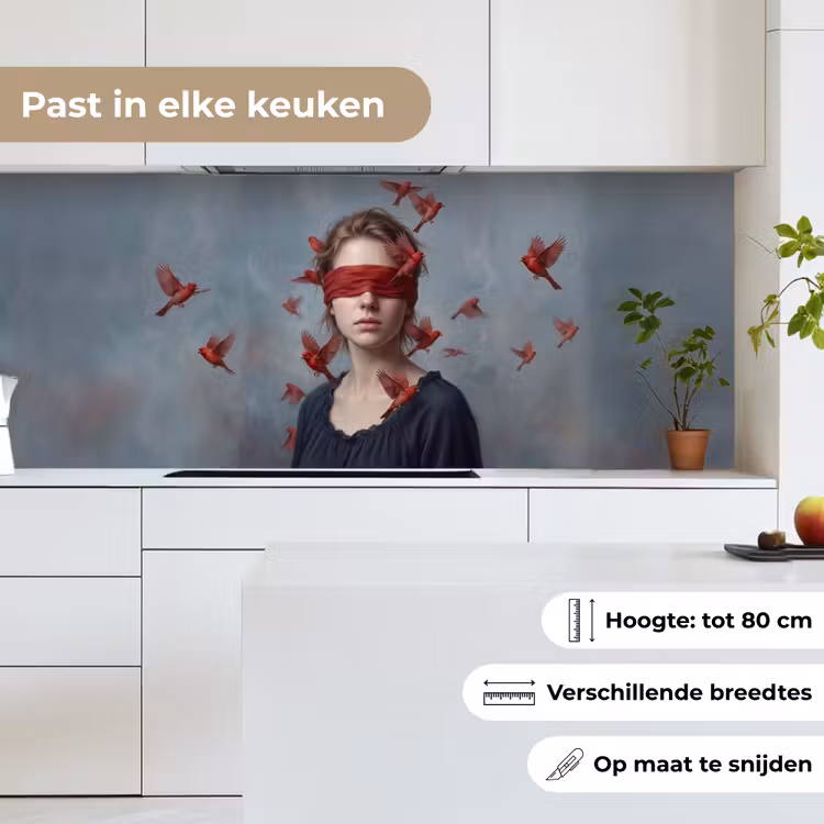 Keuken achterwand - Portret - Krachtig - Rood — 7