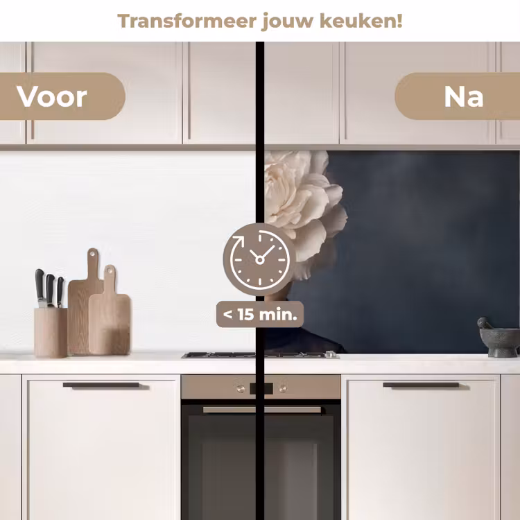Keuken achterwand - Portret - Mysterieus - Wit — 3