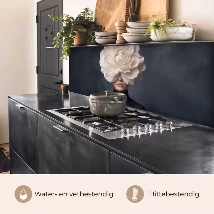 Keuken achterwand - Portret - Mysterieus - Wit — 5