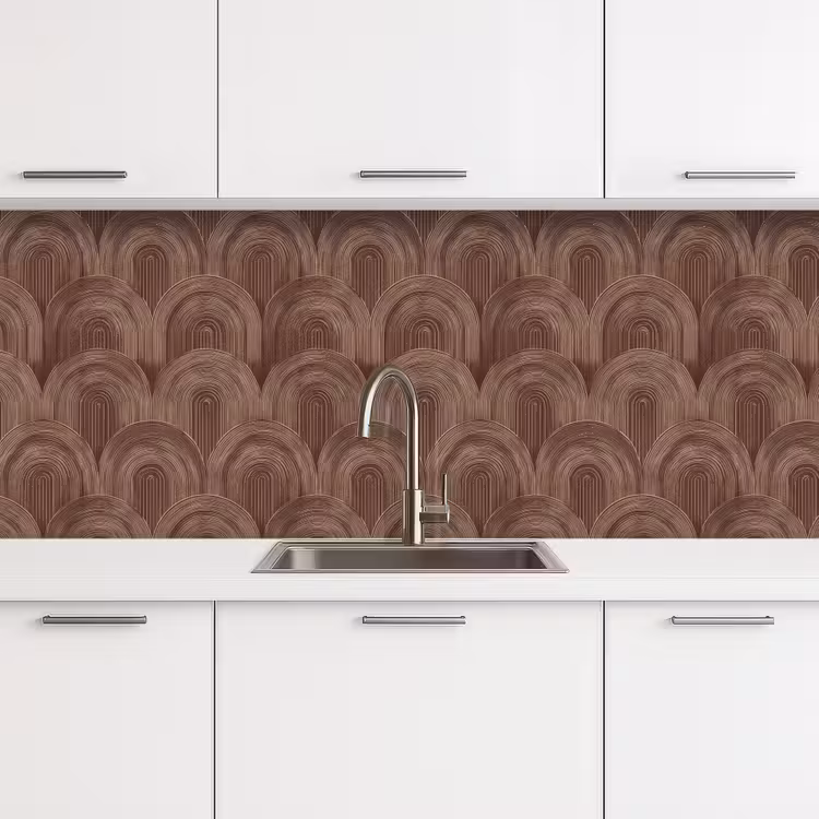Keuken achterwand - Ritmisch - Effect - Bruin — 4
