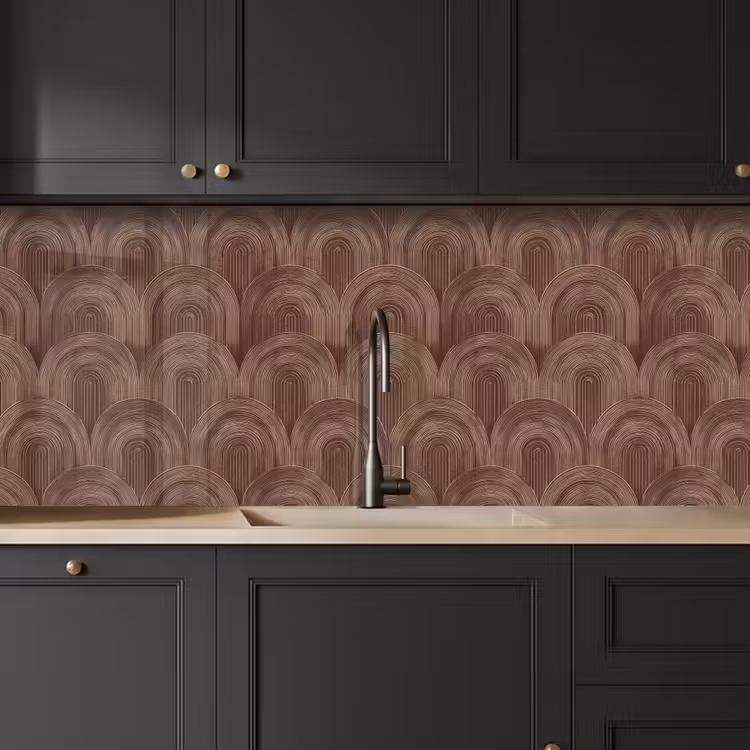 Keuken achterwand - Ritmisch - Effect - Bruin — 6