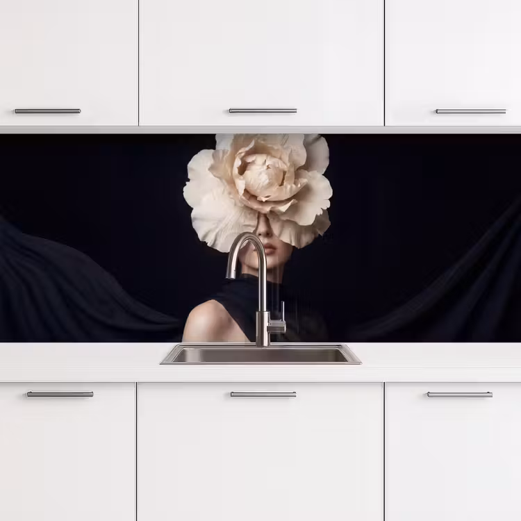 Keuken achterwand - Roos - Tijdloos - Zwart — 4