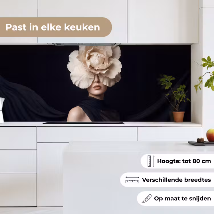 Keuken achterwand - Roos - Tijdloos - Zwart — 7