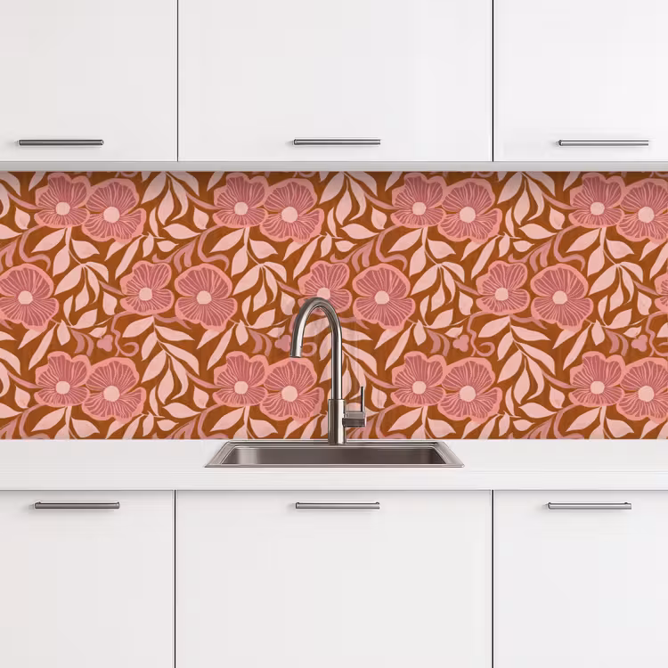 Keuken achterwand - Sfeer - Bloemen - Roze — 4