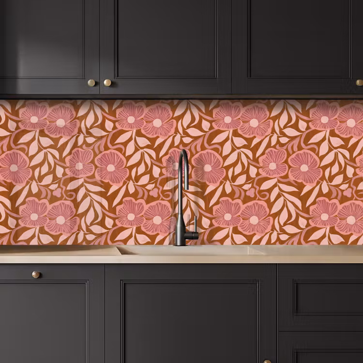 Keuken achterwand - Sfeer - Bloemen - Roze — 6