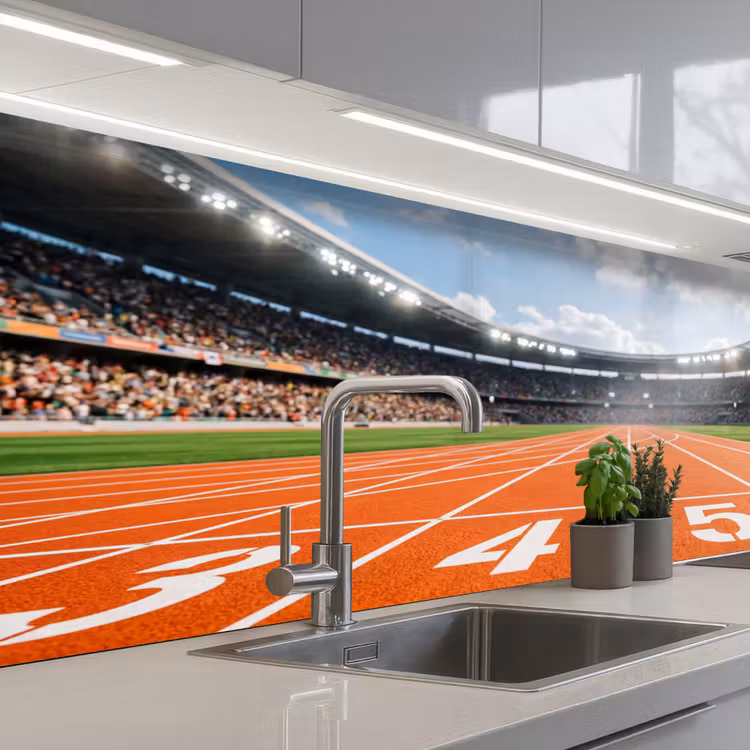 Keuken achterwand - Sintelbaan - Stadion - Sport -Oranje — 2