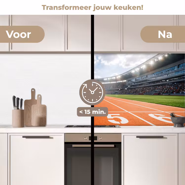 Keuken achterwand - Sintelbaan - Stadion - Sport -Oranje — 3