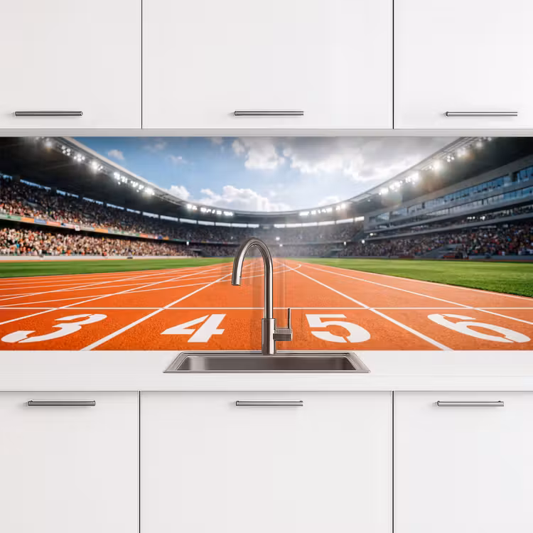 Keuken achterwand - Sintelbaan - Stadion - Sport -Oranje — 4