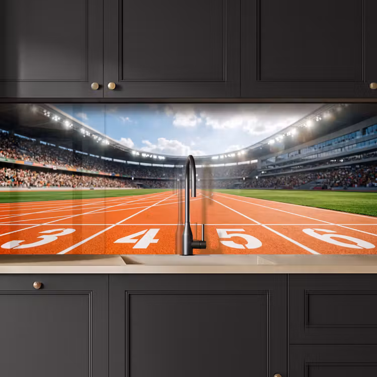 Keuken achterwand - Sintelbaan - Stadion - Sport -Oranje — 6