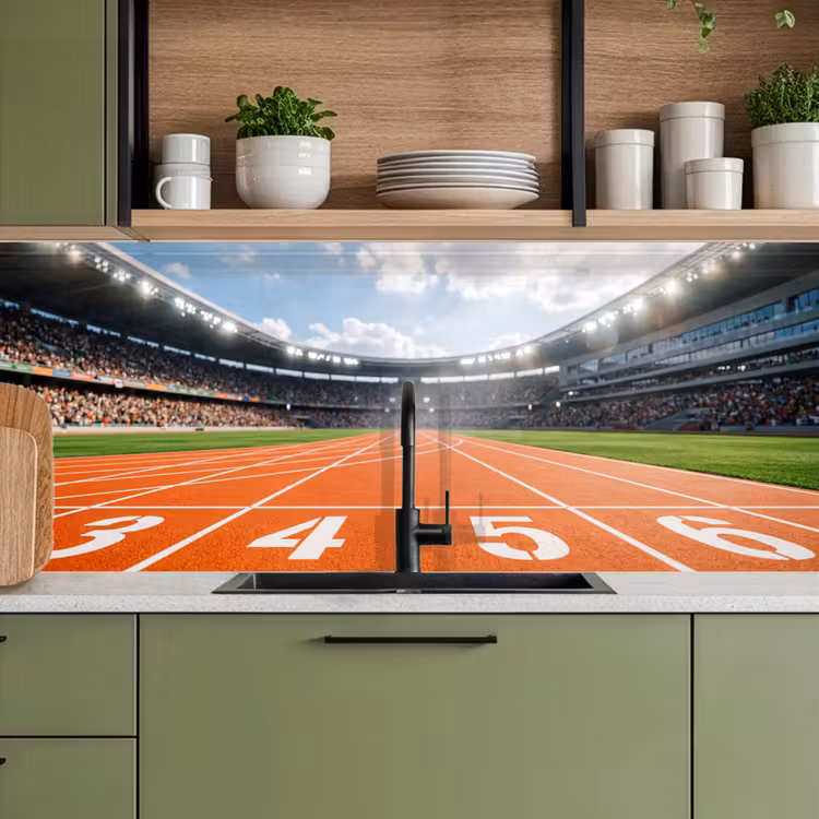 Keuken achterwand - Sintelbaan - Stadion - Sport -Oranje — 8