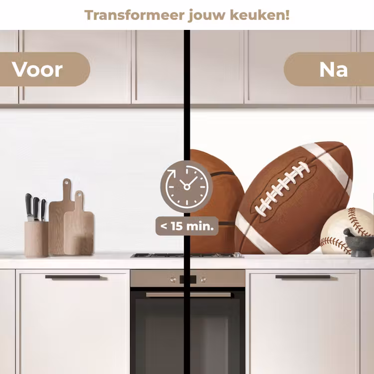 Keuken achterwand - Sport - Ballen - Illustratie — 3