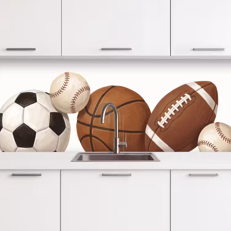Keuken achterwand - Sport - Ballen - Illustratie — 4