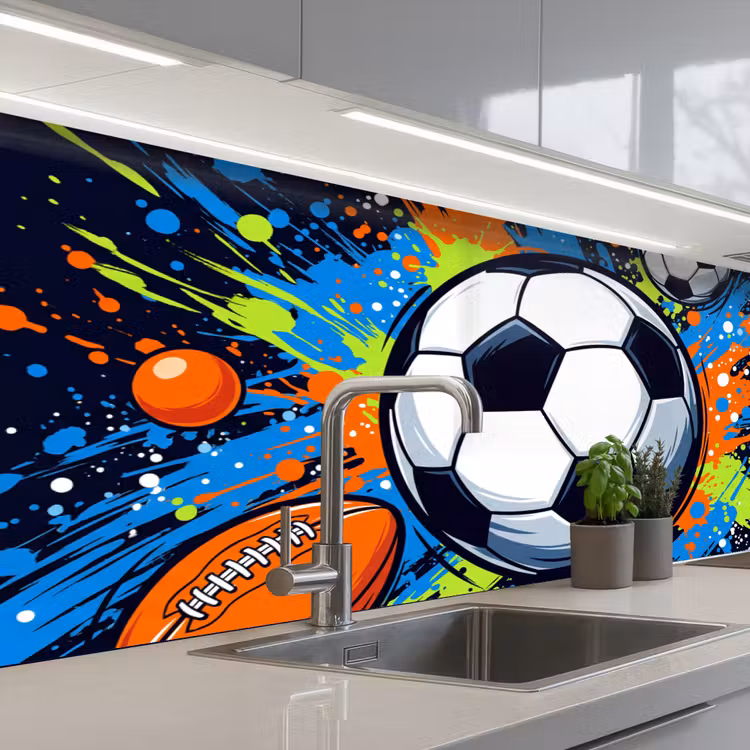 Keuken achterwand - Sport - Ballen - Kleurrijk — 2
