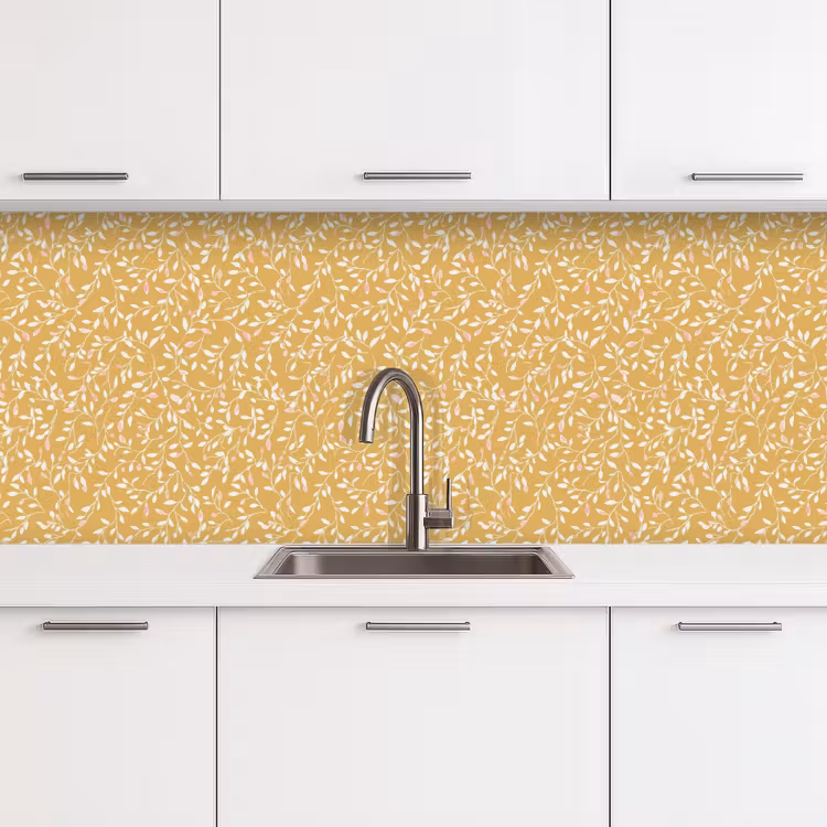 Keuken achterwand - Takjes - Patroon - Oker — 4